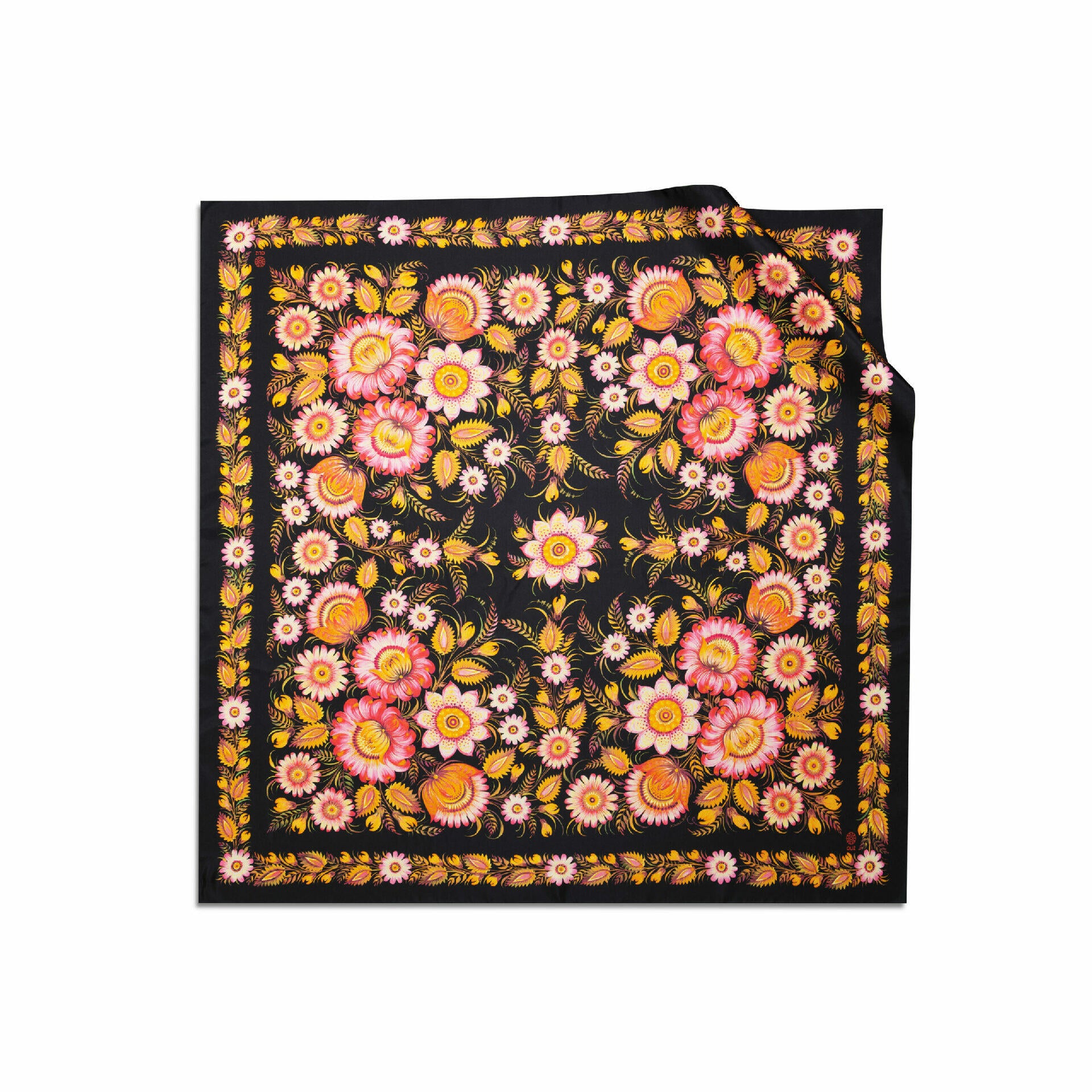 Silk scarf "Black Gold"