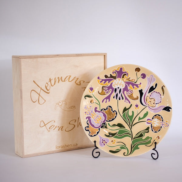 Plate HETMANS'KA purple with gold