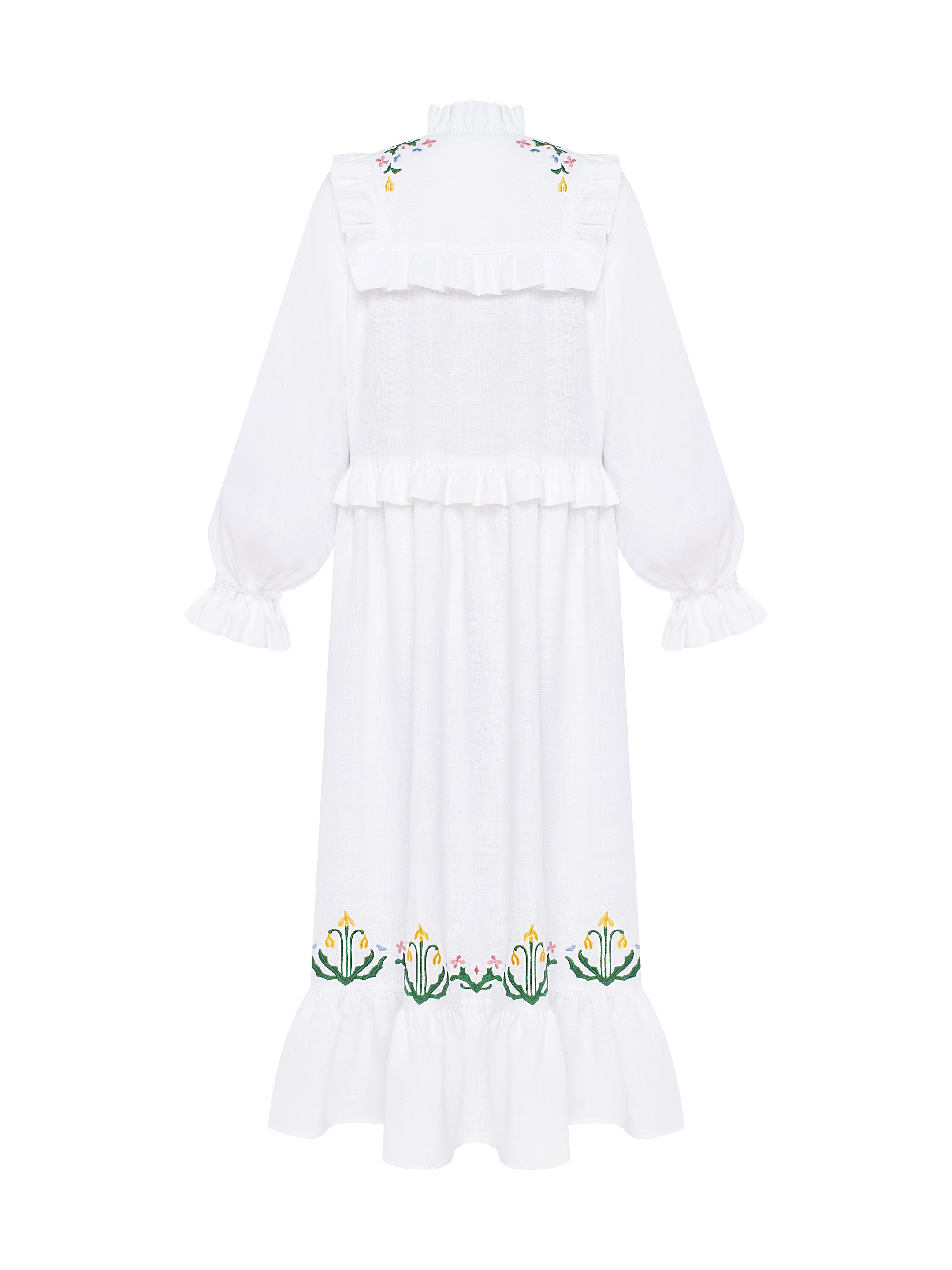 Long white dress "Lastivka"