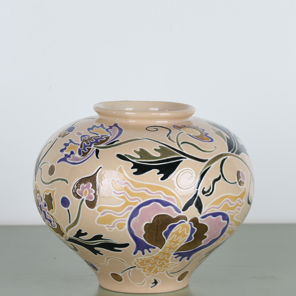 Vase HORSHCHYK SMALL, purple with gold