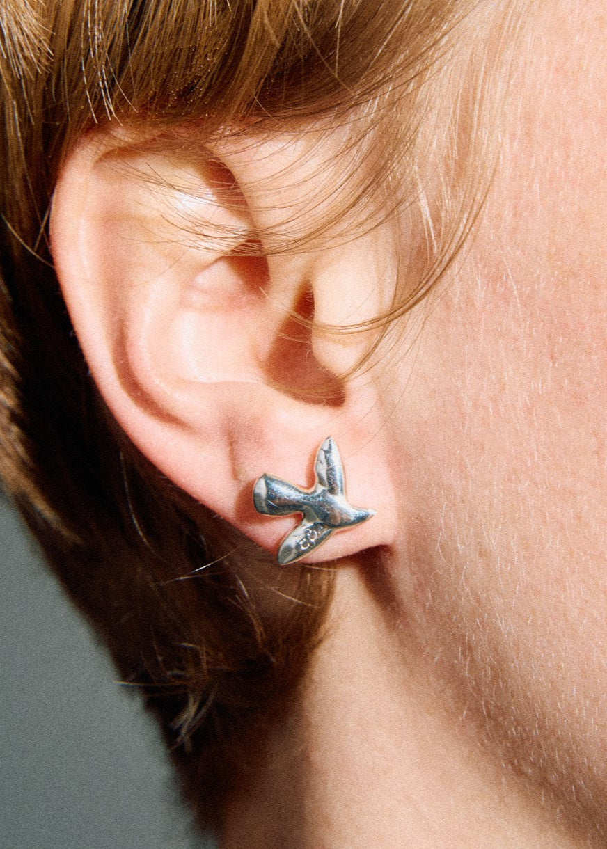 Earrings "Era" with silver birds