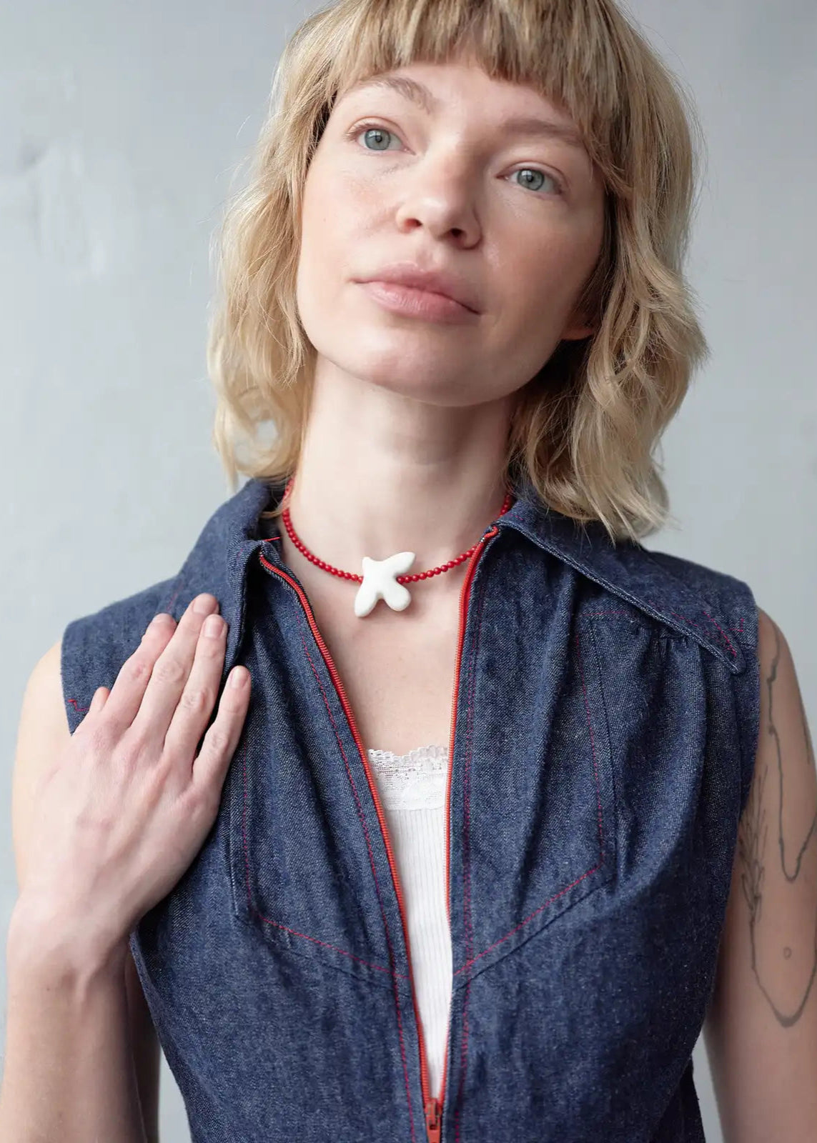 Necklace "Myrni" with small corals