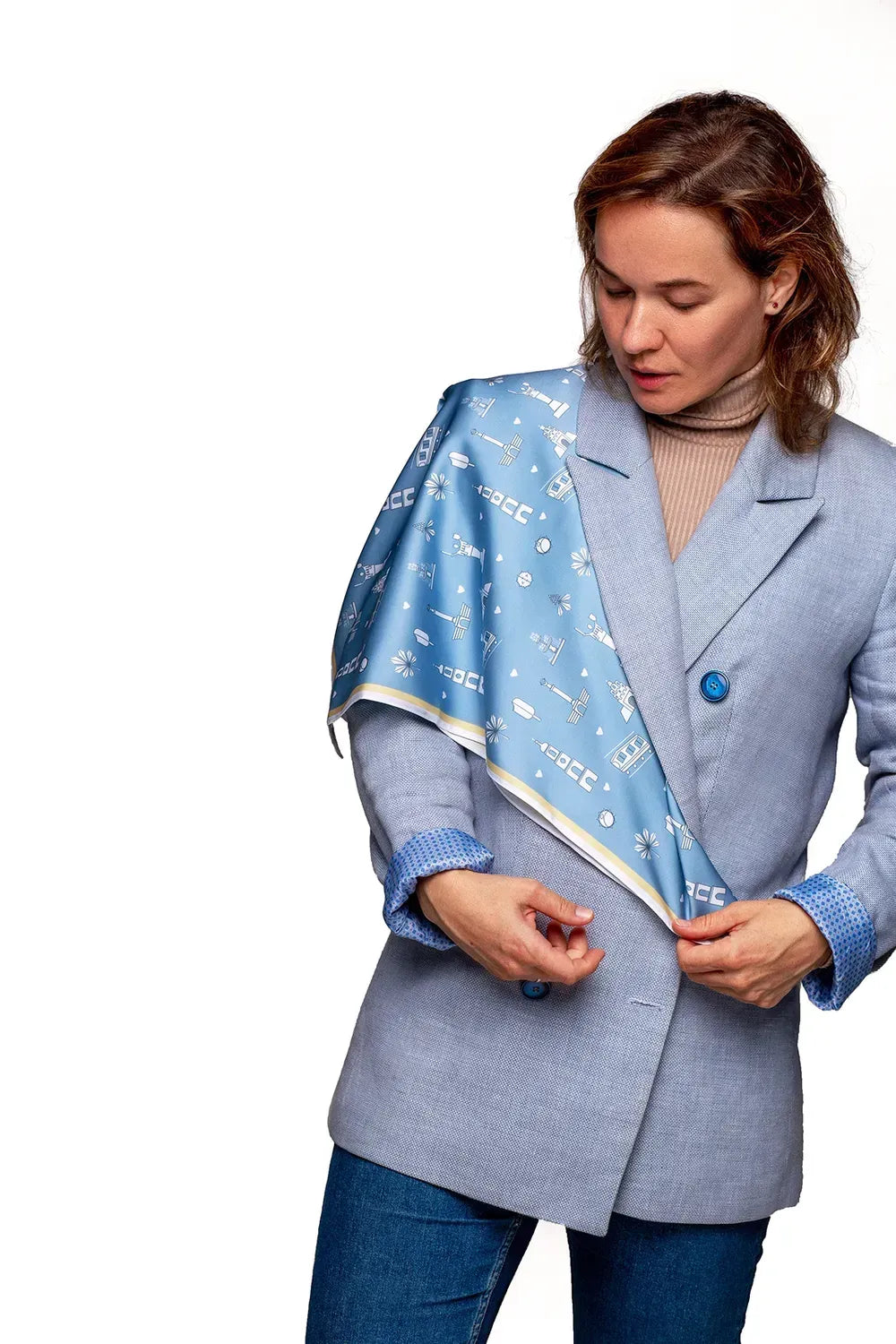 "My Kyiv" Scarf (Sky blue)