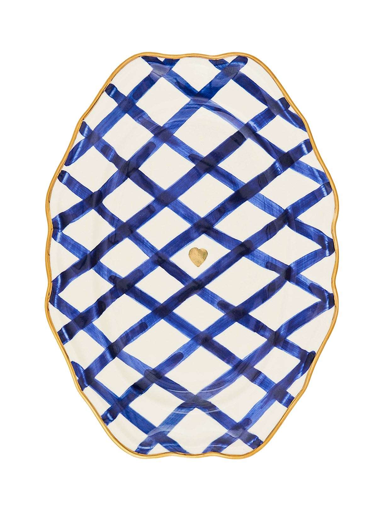 Oval plate with heart