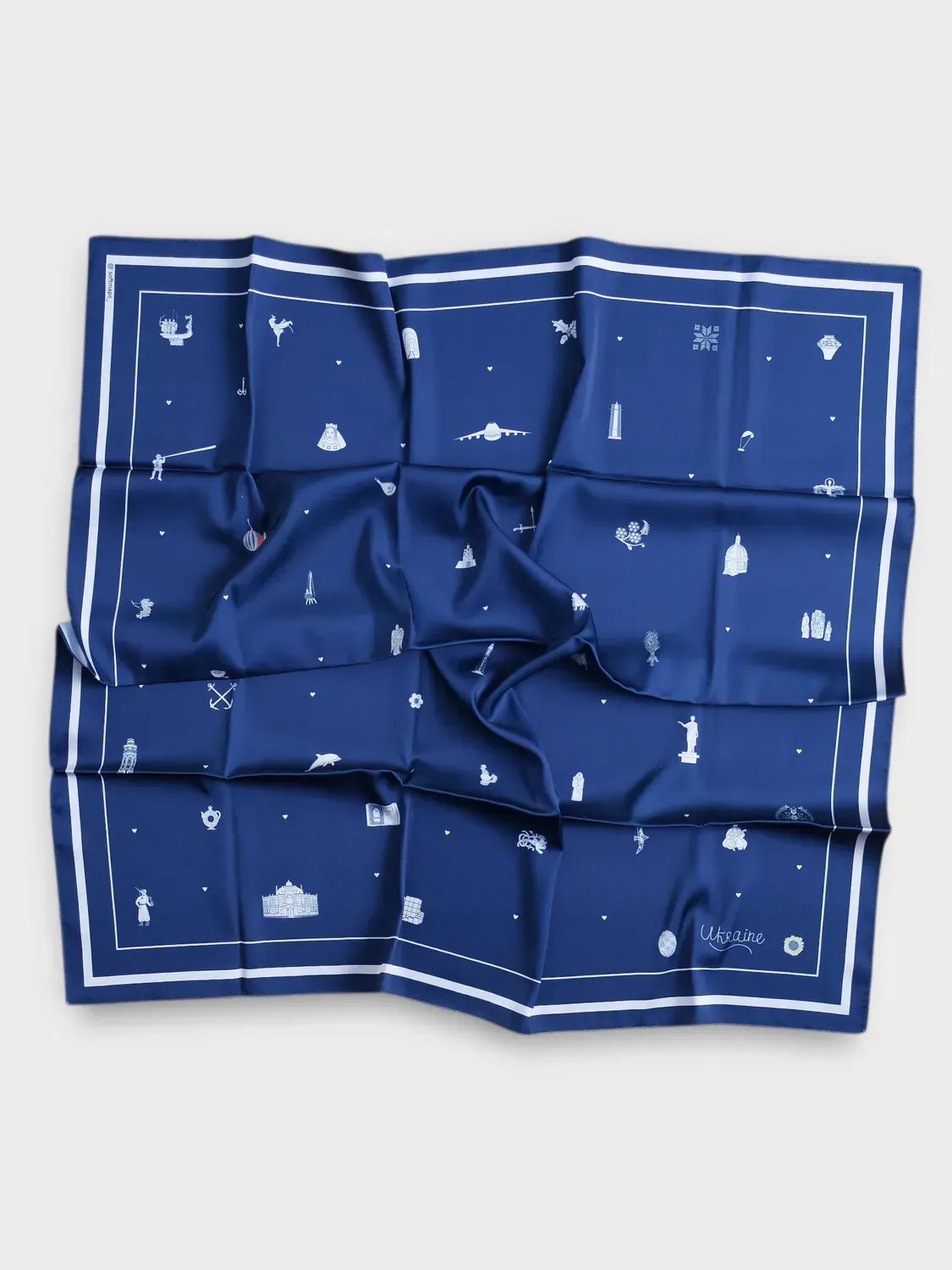 "Peaceful Ukraine" Scarf (Dark blue)