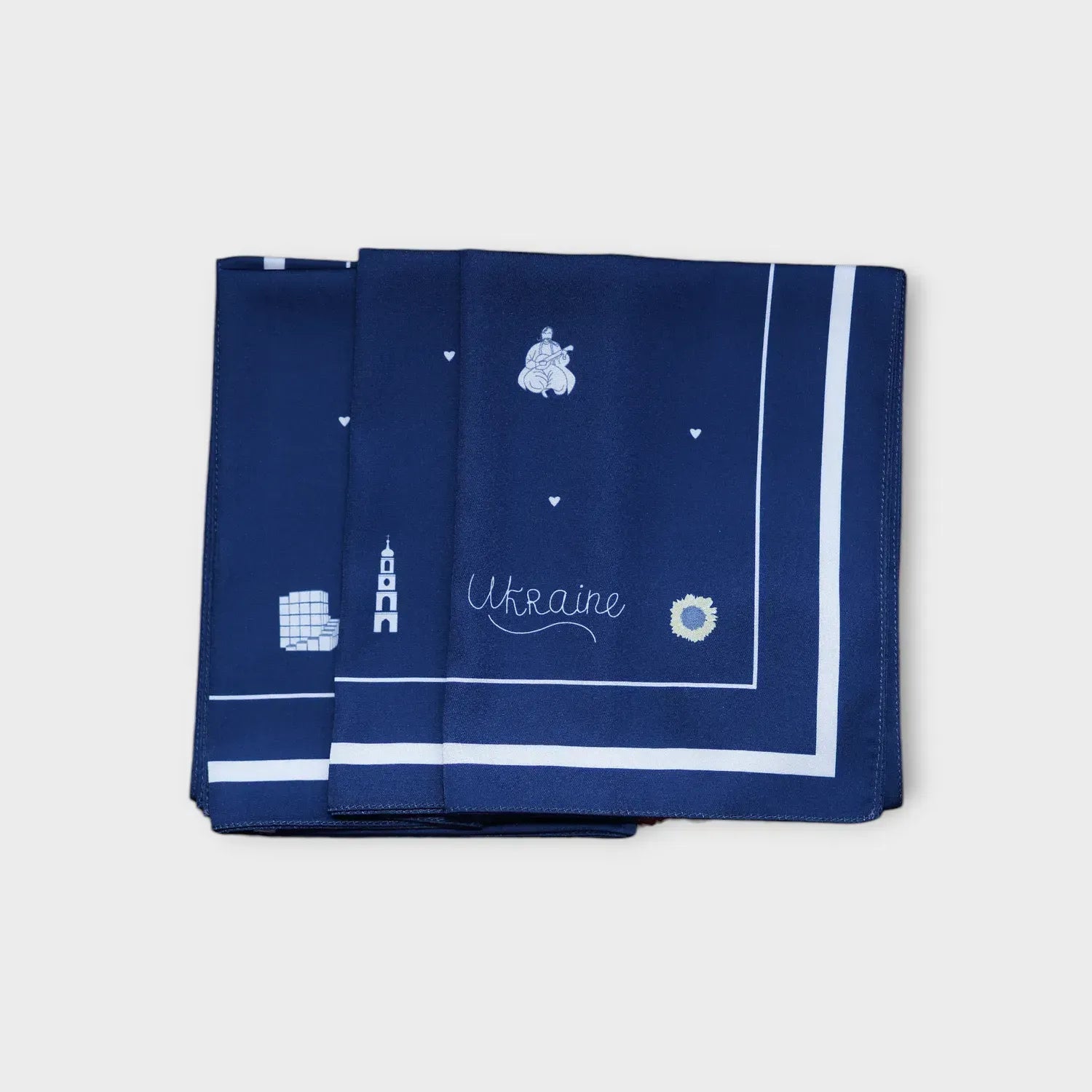 "Peaceful Ukraine" Scarf (Dark blue)