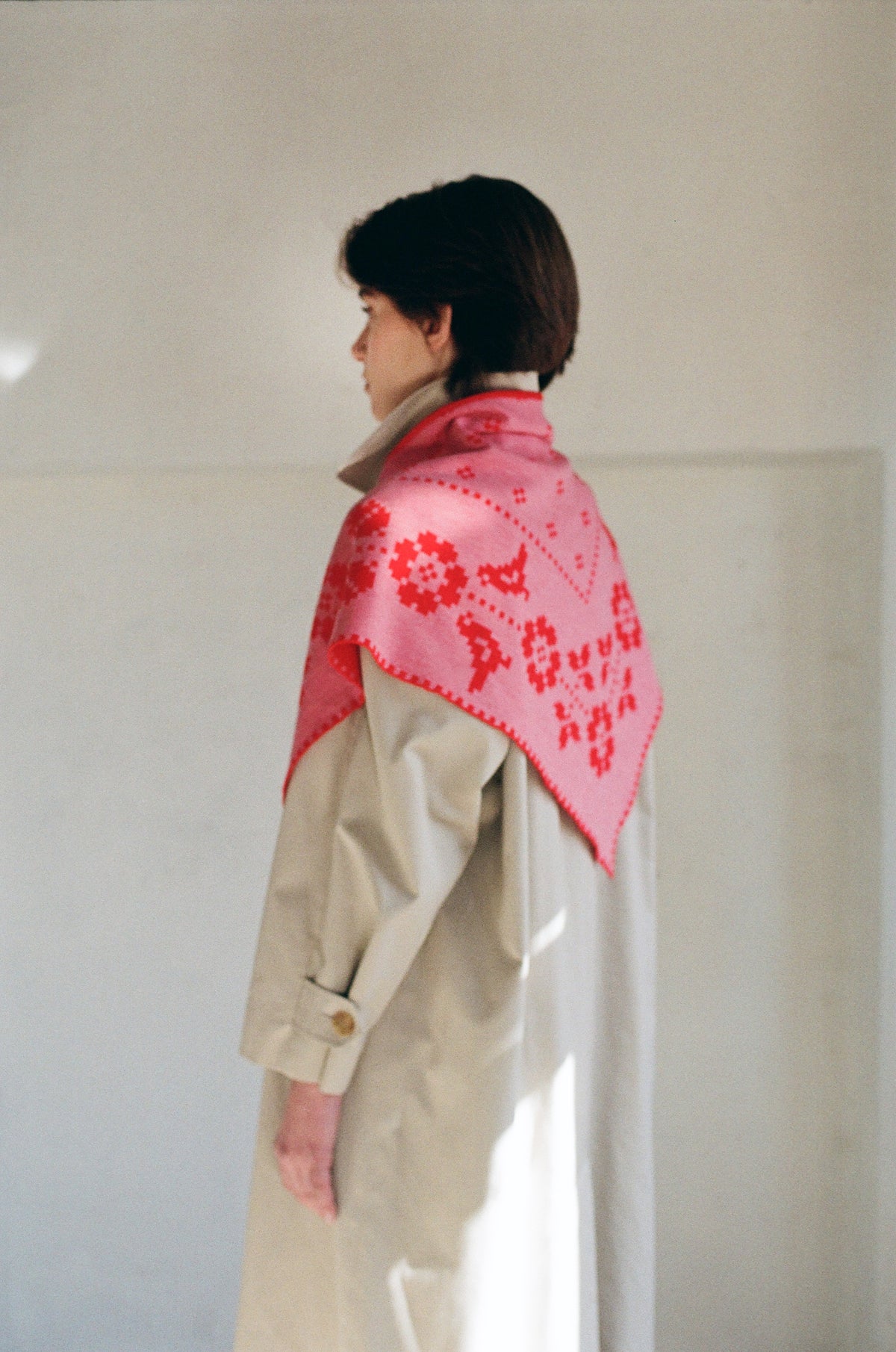 Garden Scarf in Wild Rose