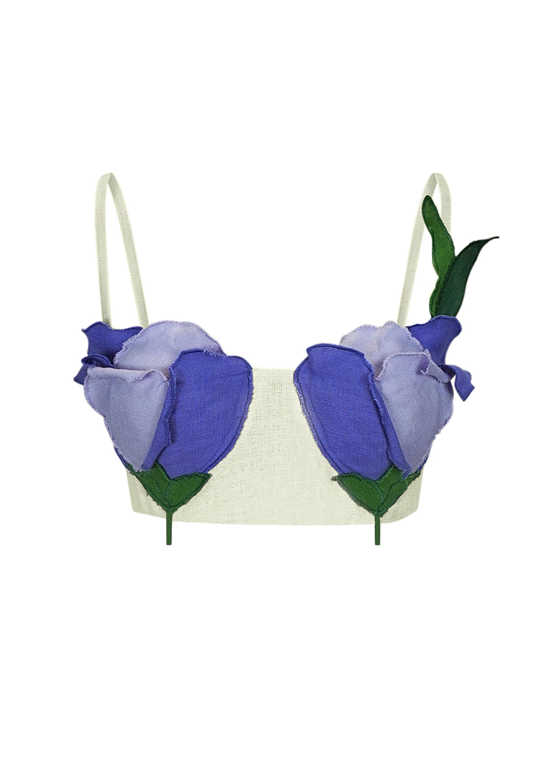 Flower top (butter/lavender)