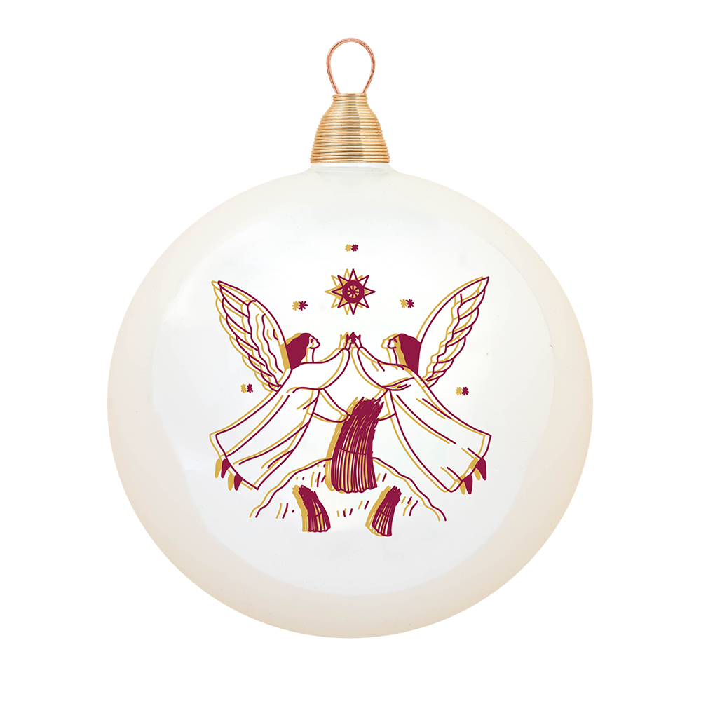 Glass christmas ball «Since the beginning of the world» Boykiv region