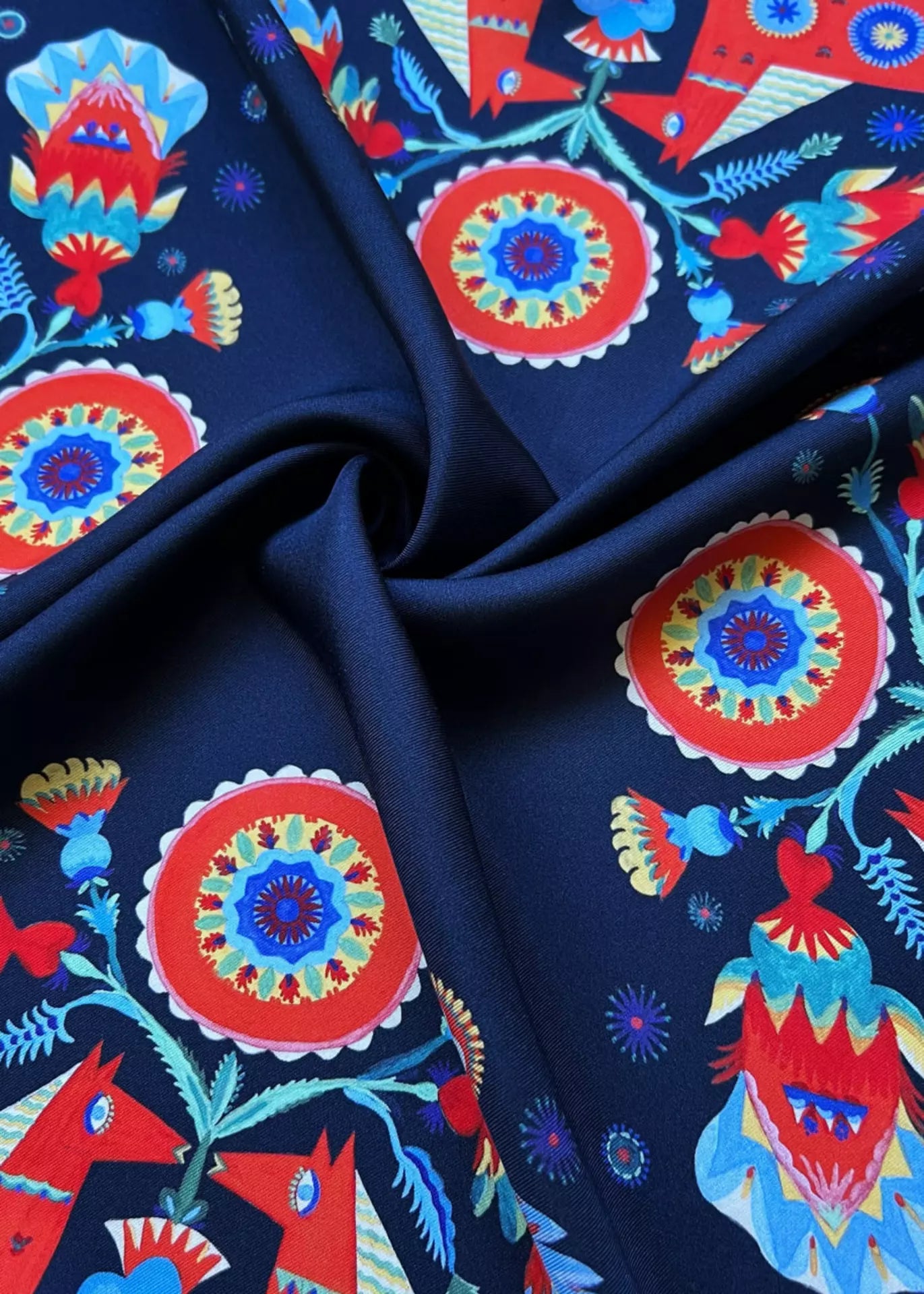 Silk scarf "Cosmic Joy"