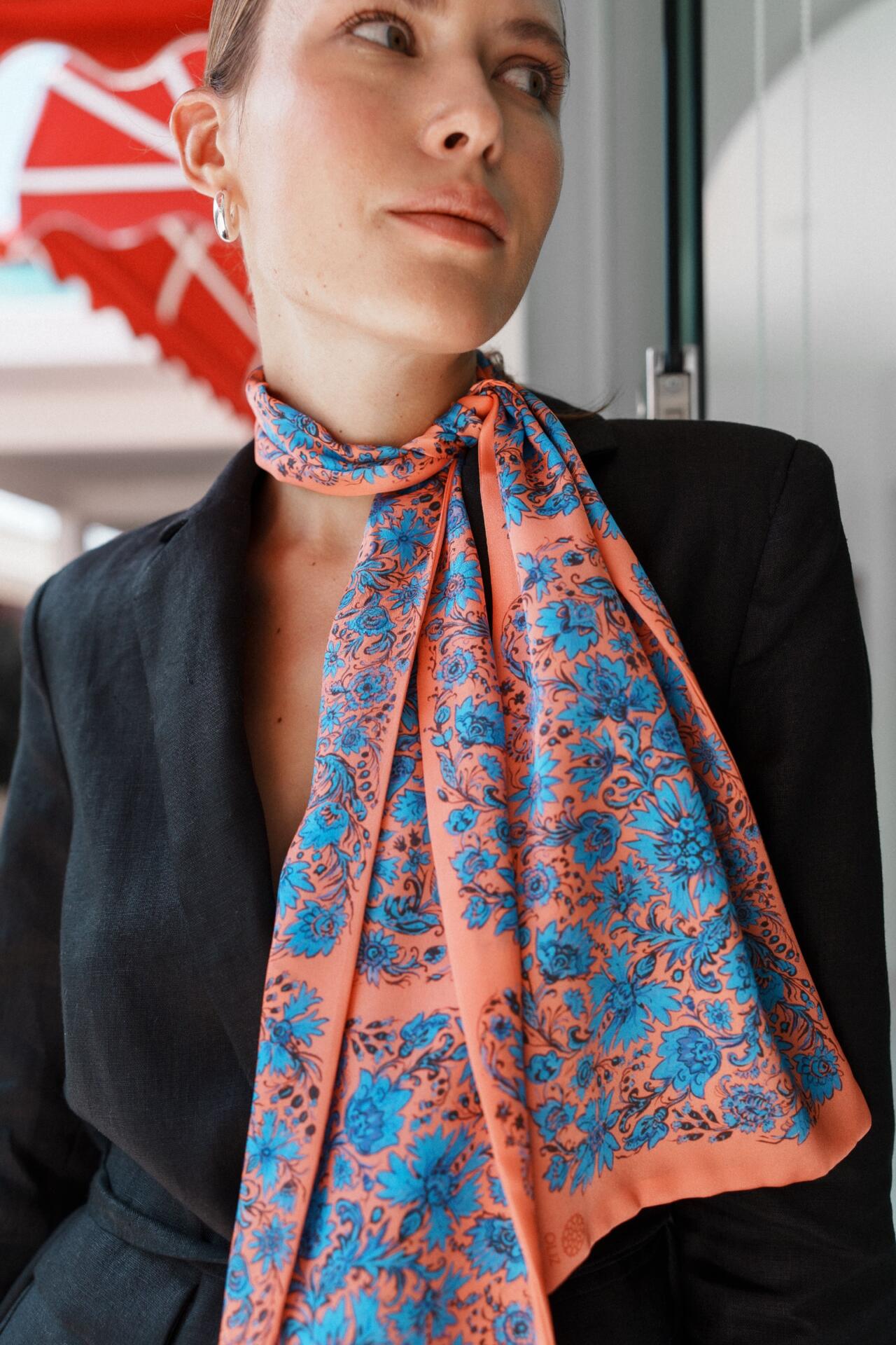 Silk twillie "Cornflowers"