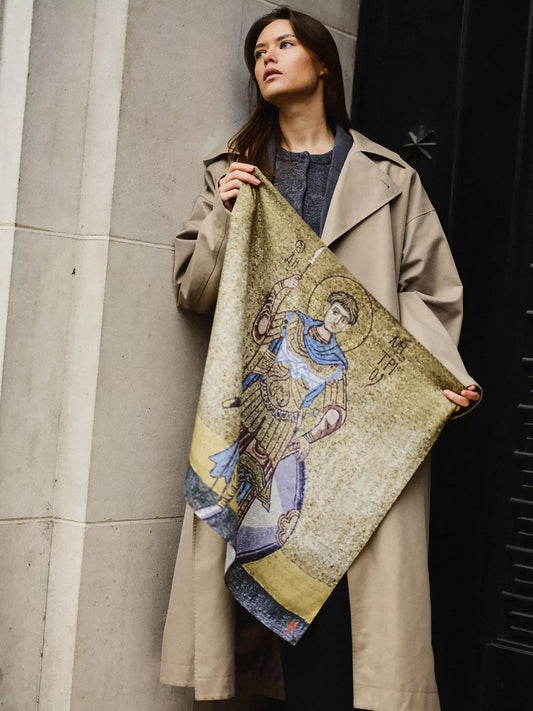 UNITED24 & OLIZ: silk scarf "Mosaic Dimitri Solunsky"