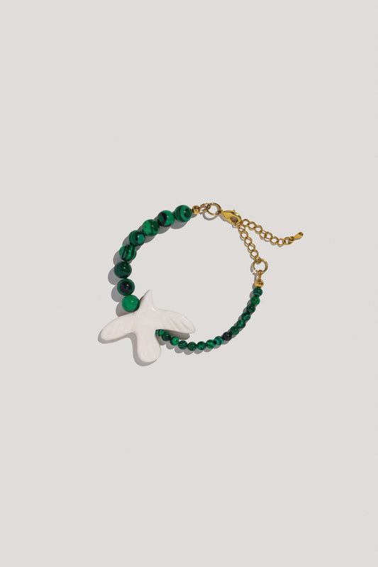 Wristband "Myrni" with malachite