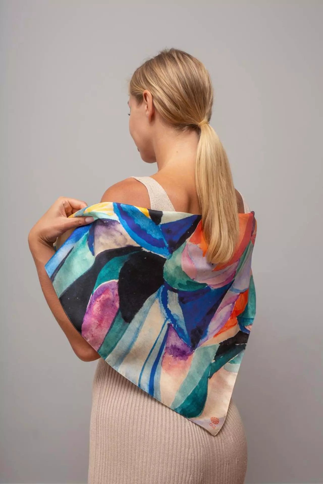 Silk scarf “Composition”