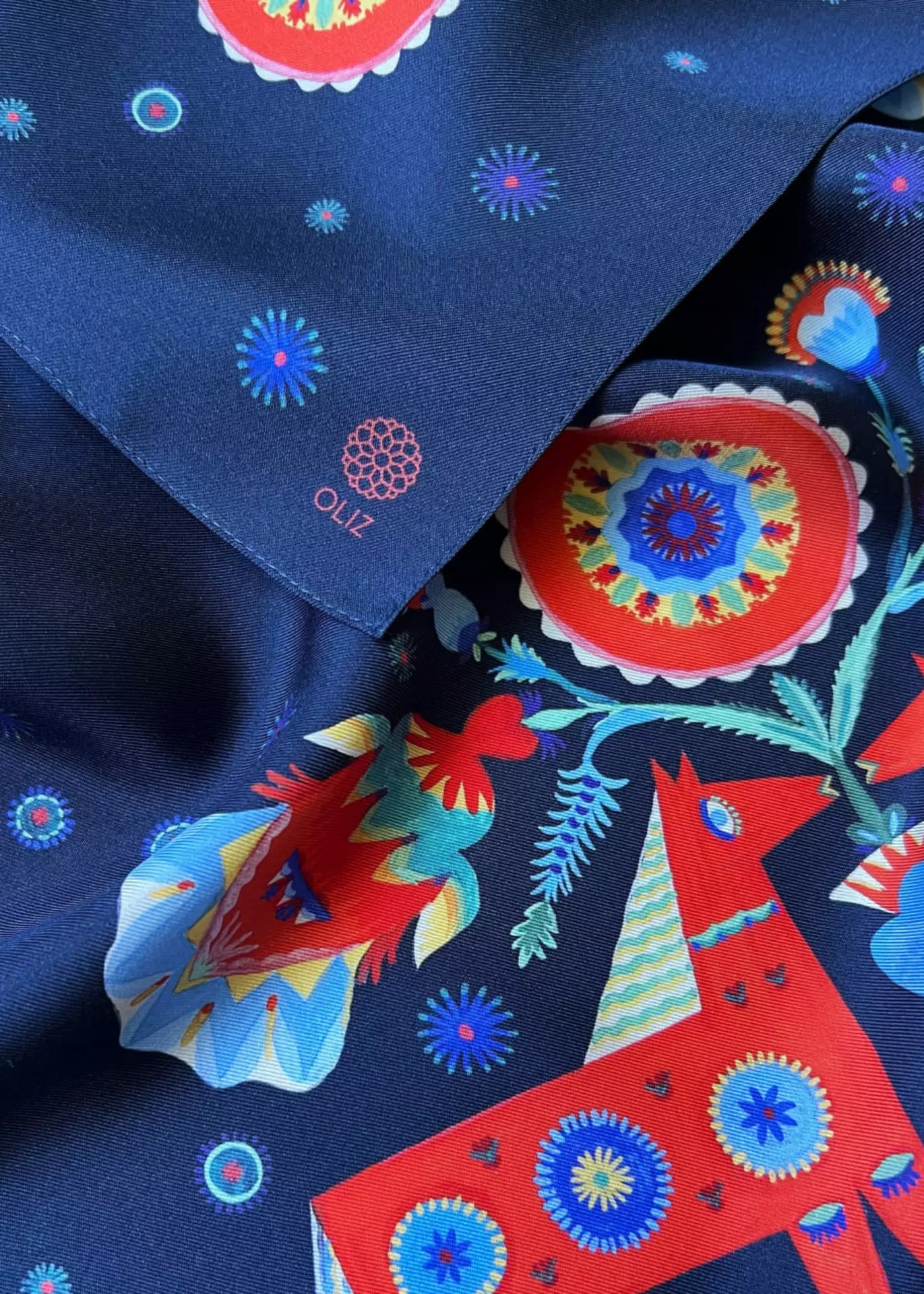 Silk scarf "Cosmic Joy"