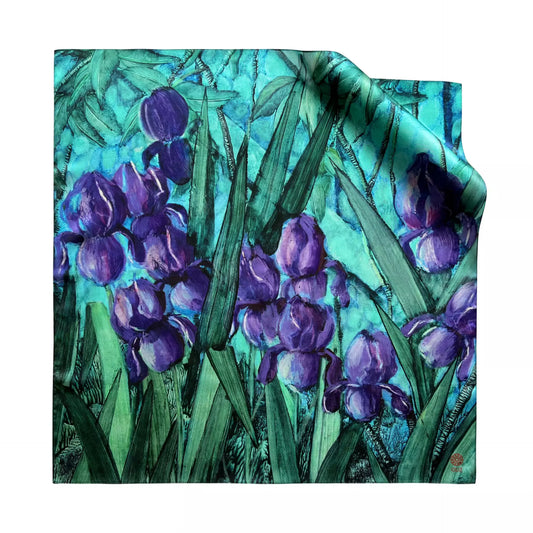 Kherson museum: silk scarf "Irises"