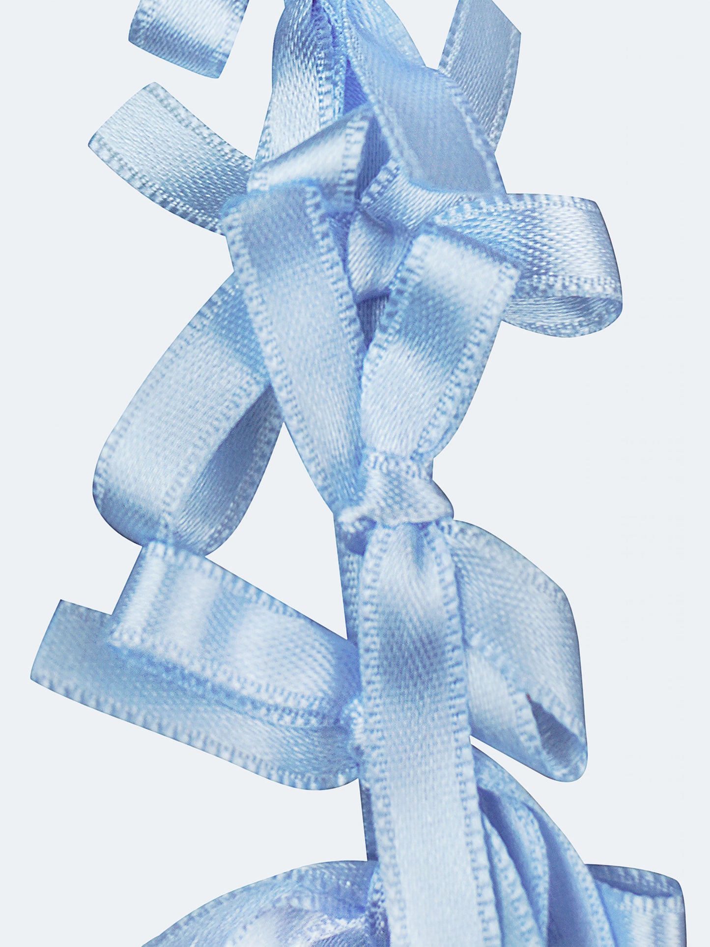 Light summer wreath of blue satin thread "Lebidka"