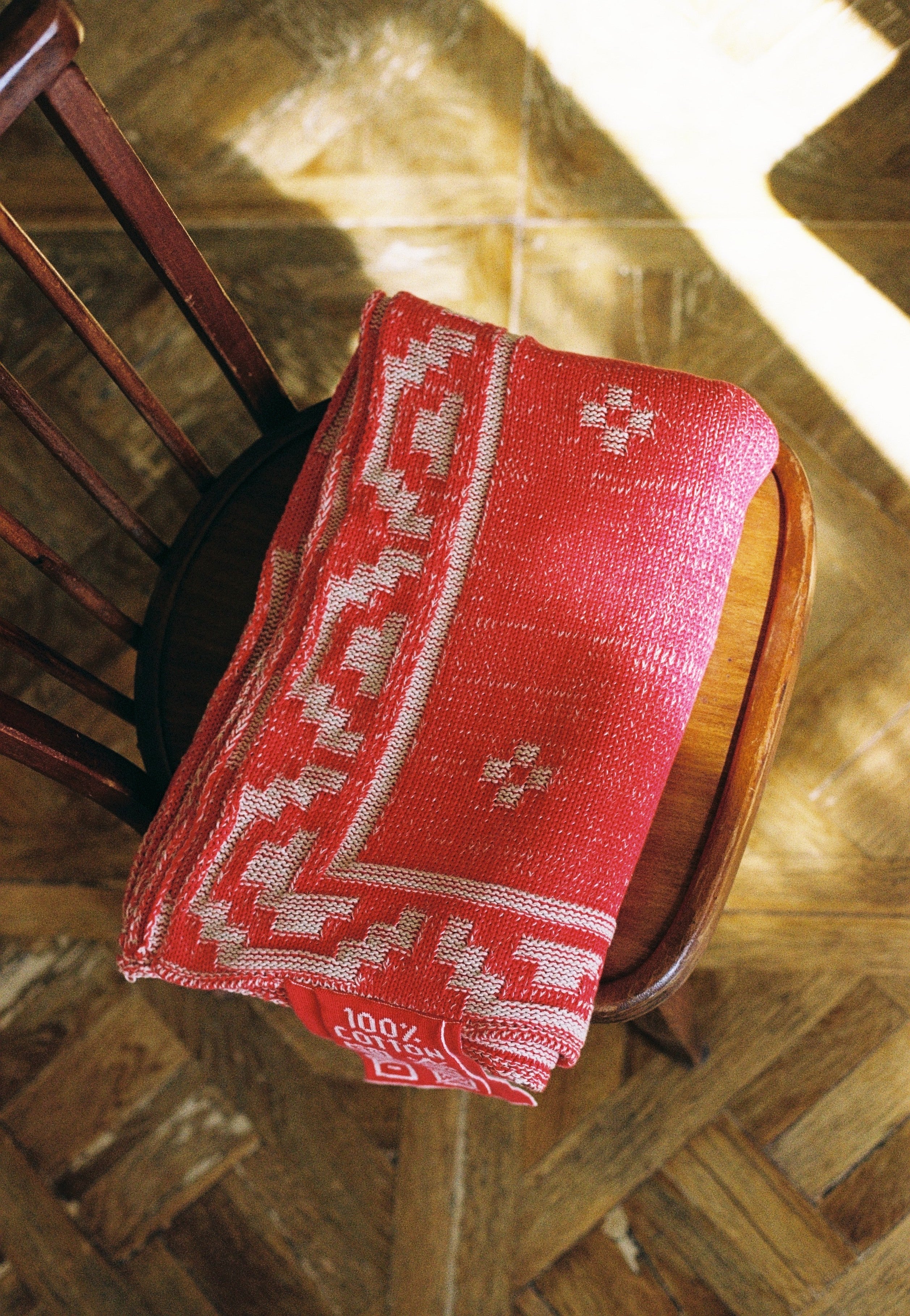 Shepherd`s Purse Blanket (Poppy Red / Chalk Stone)