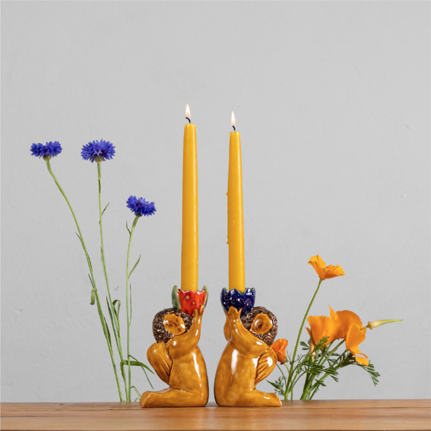 Set of candleholders «Sun rue flower»