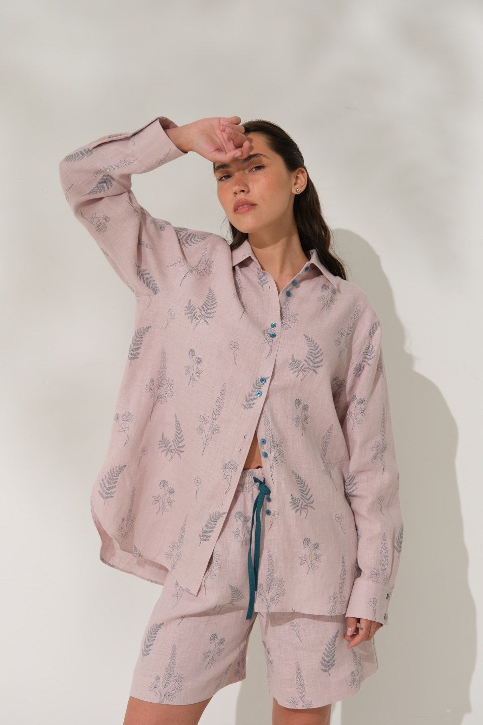Printed shirt with cuffs