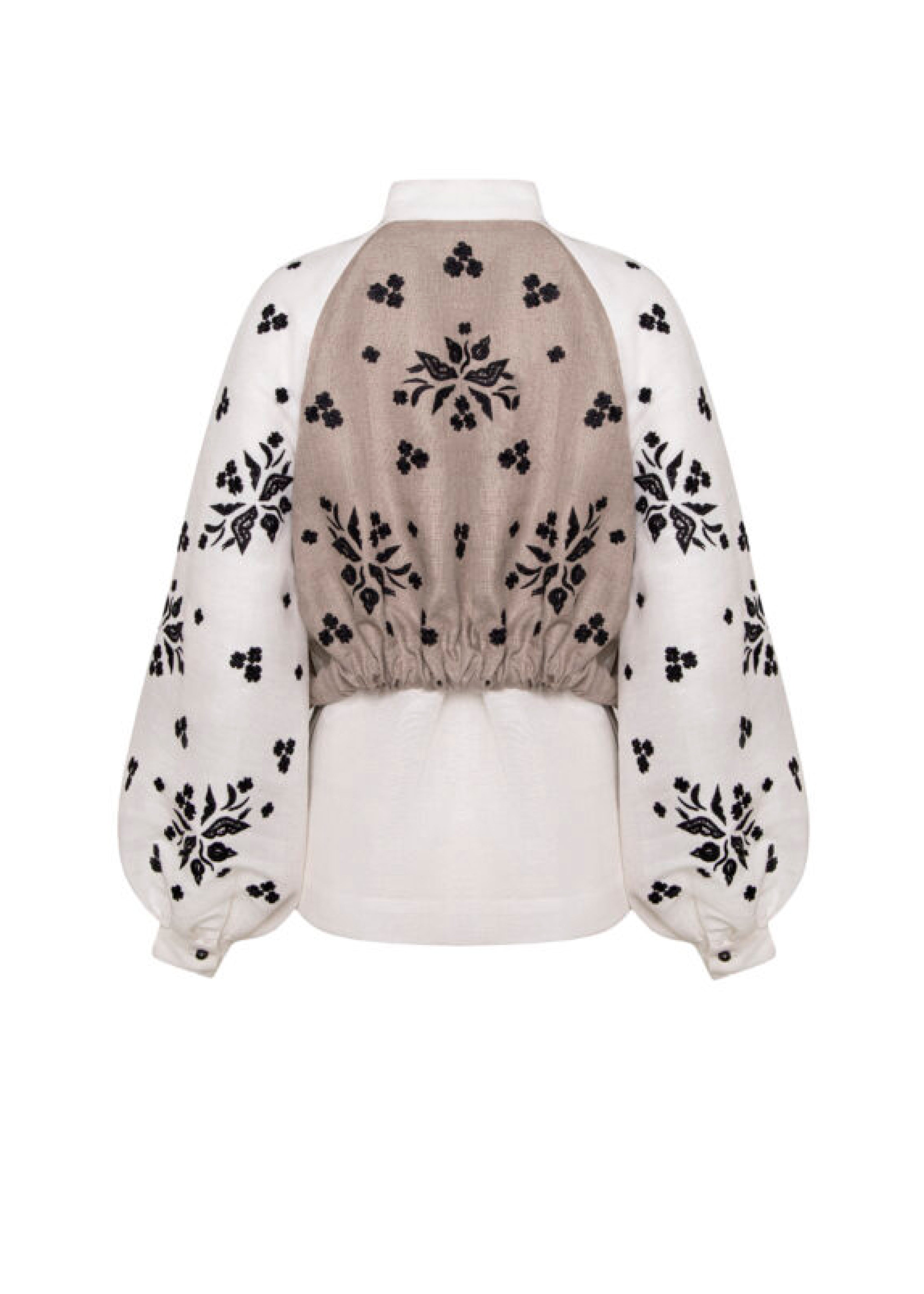 Blouse with keptarik “Yavorivskyi divotsvit” (black ornament)