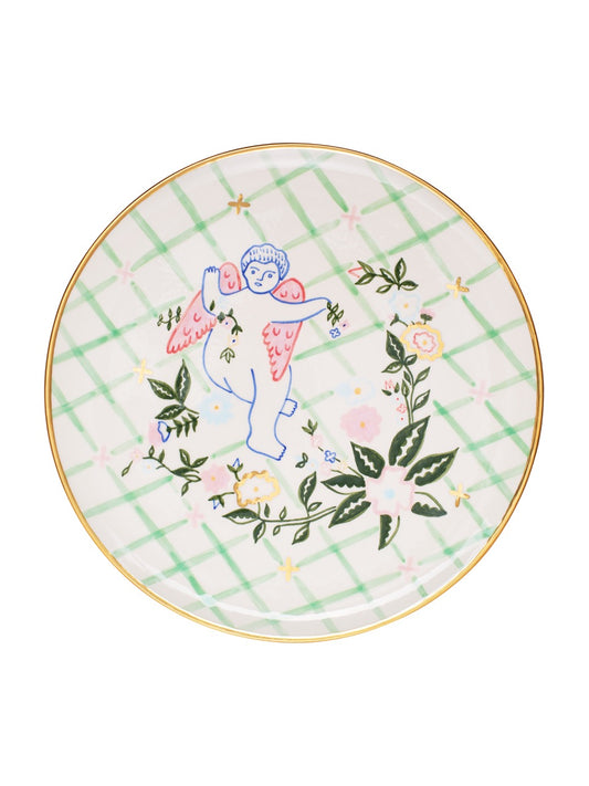 Plate with an angel