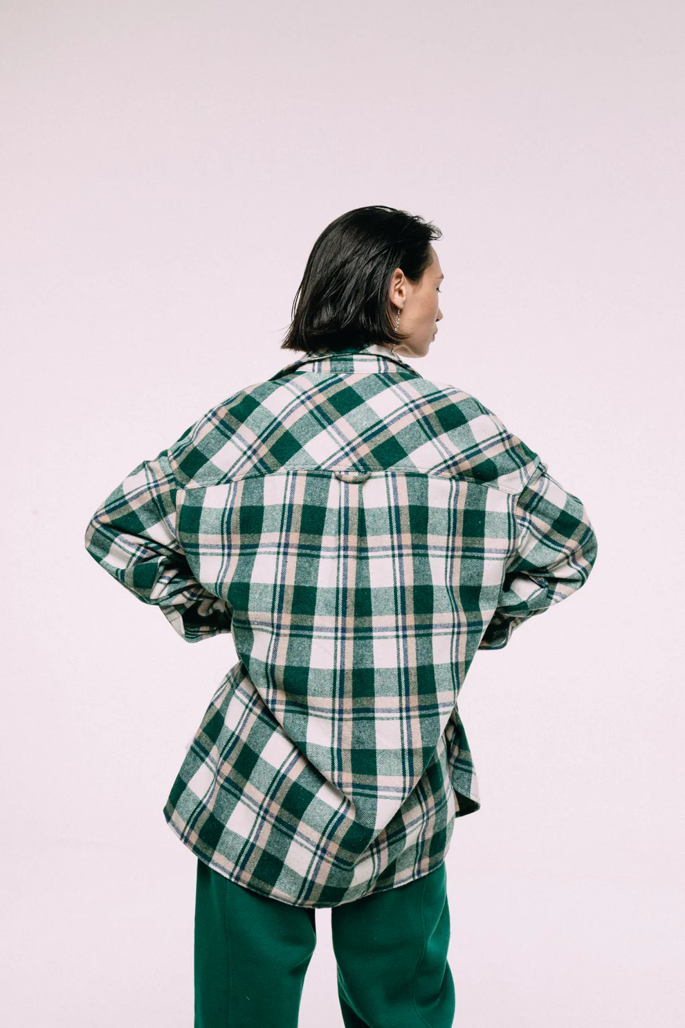 Checkered insulated shirt GREEN #1