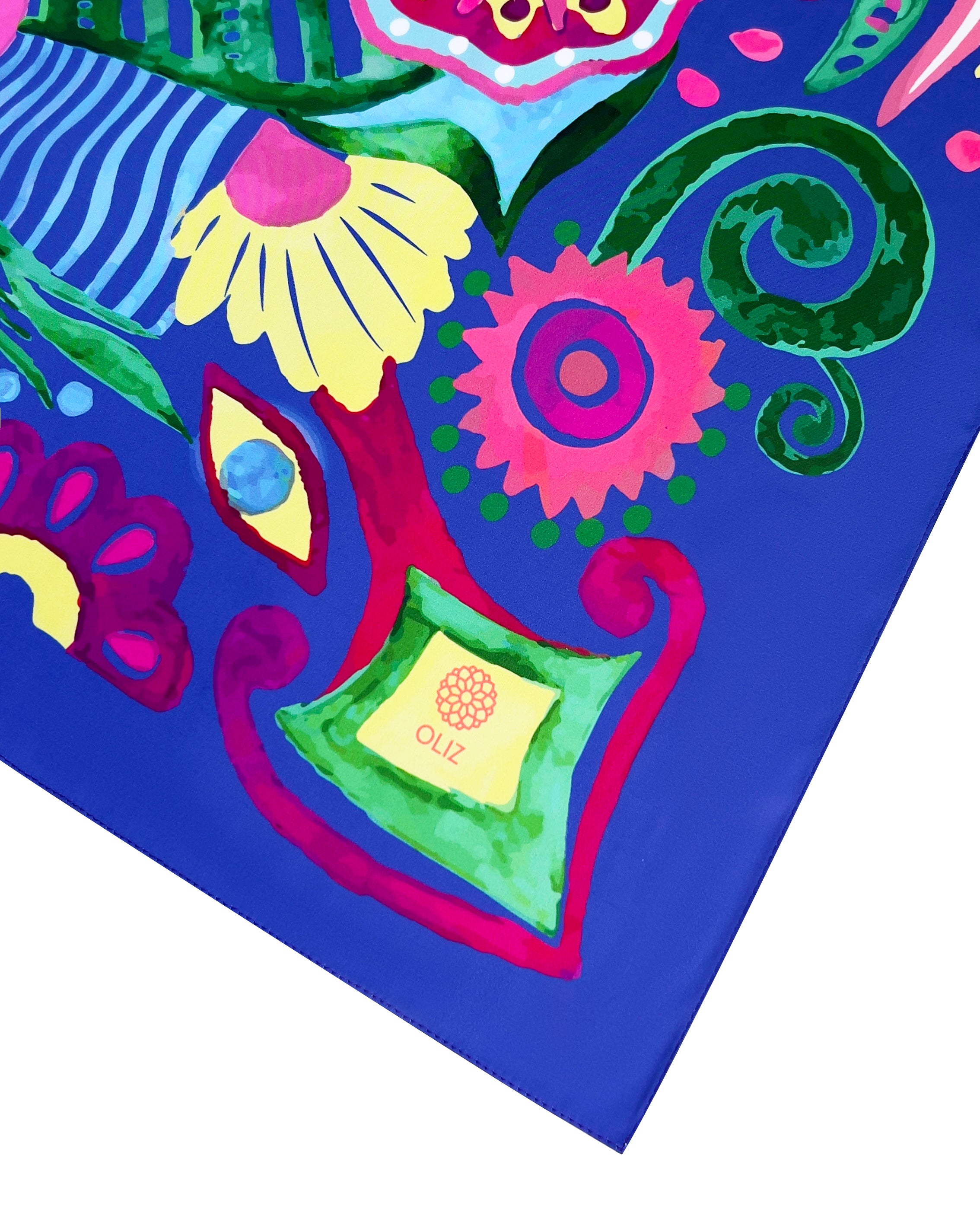 Silk scarf "Colorful Fantasy"