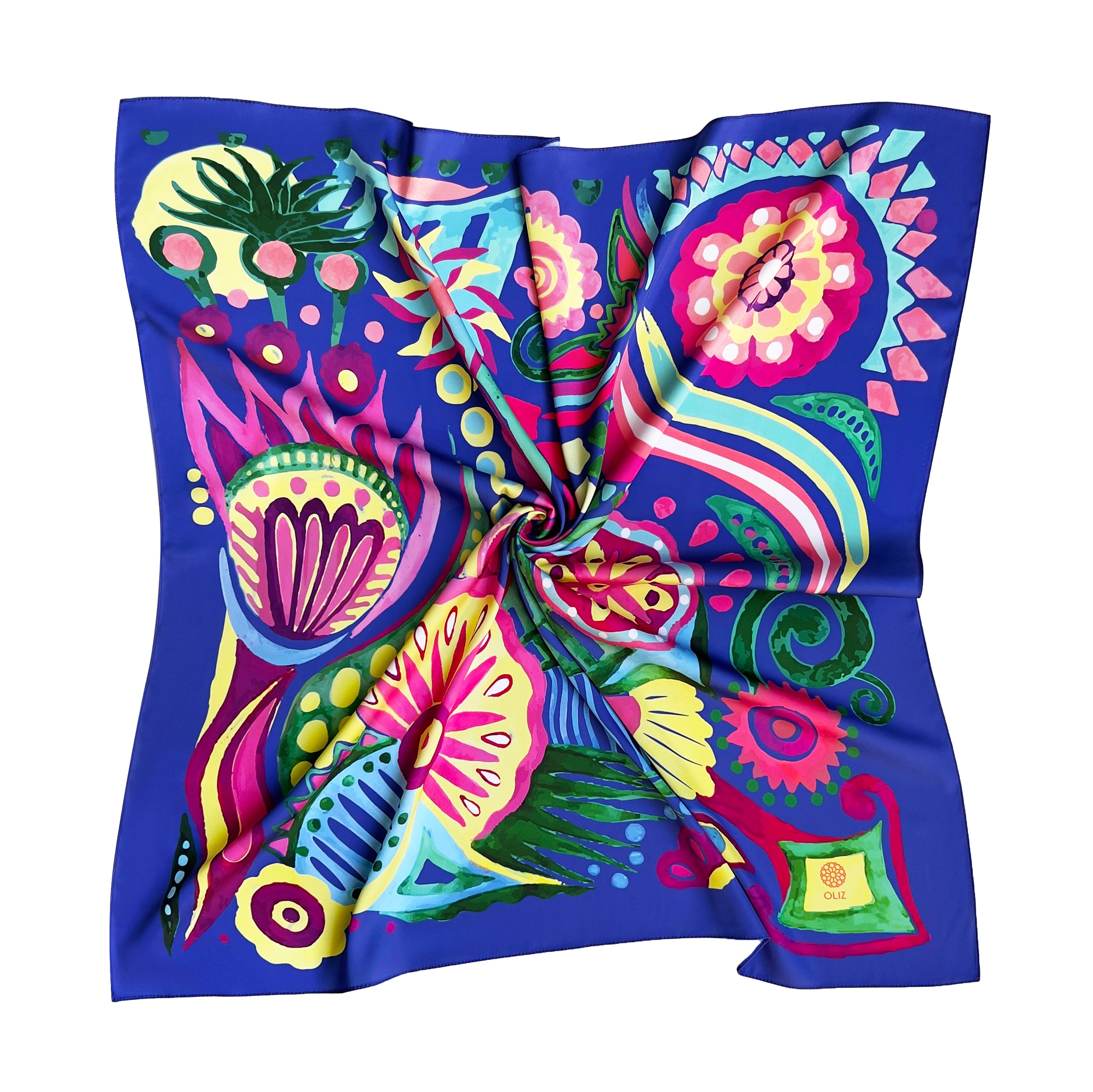 Silk scarf "Colorful Fantasy"