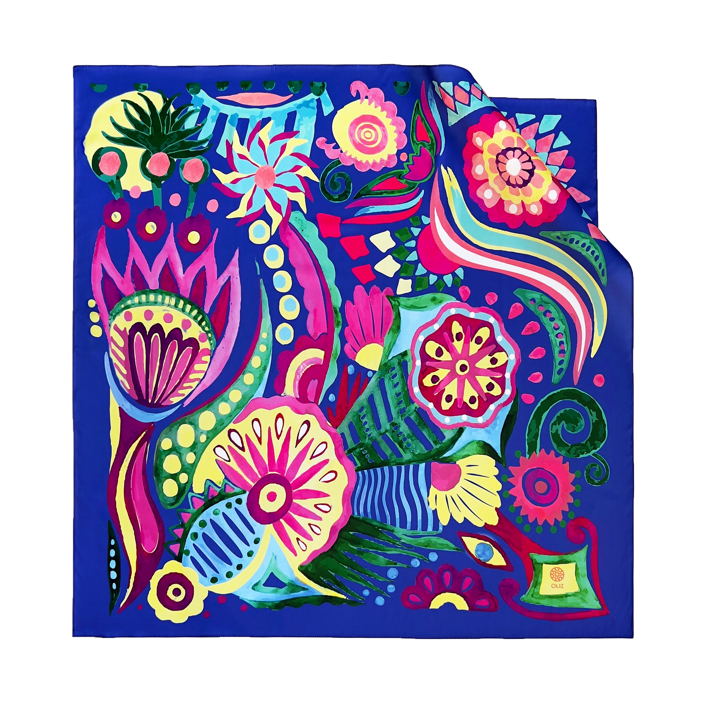 Silk scarf "Colorful Fantasy"