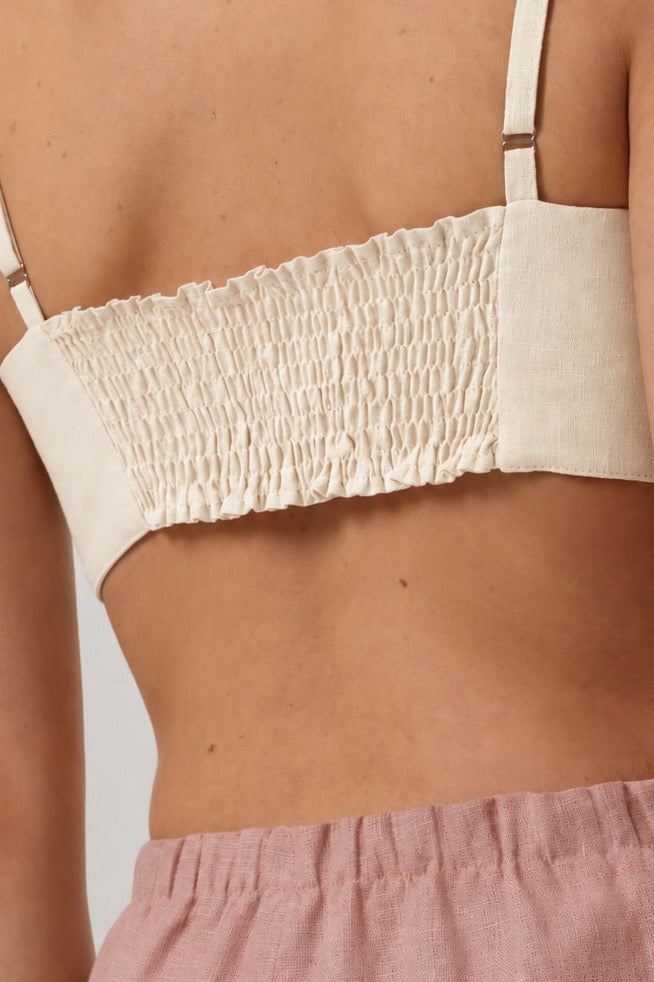 Flower top (butter/lavender)