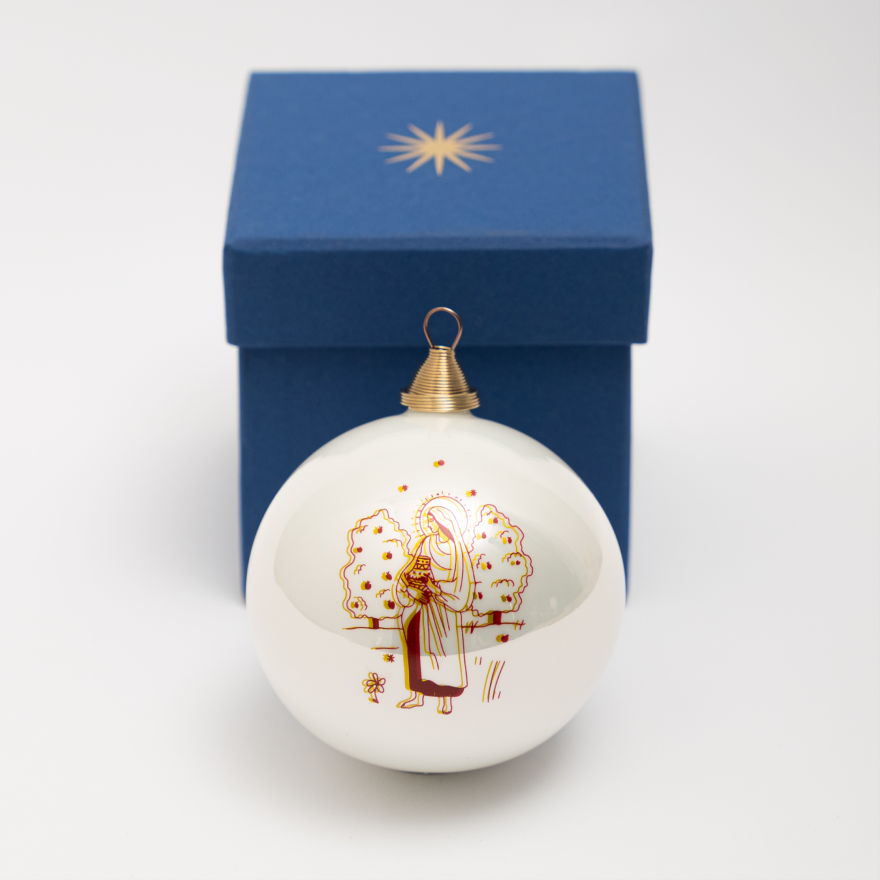 Glass christmas ball «Virgin mary» Chernihiv region
