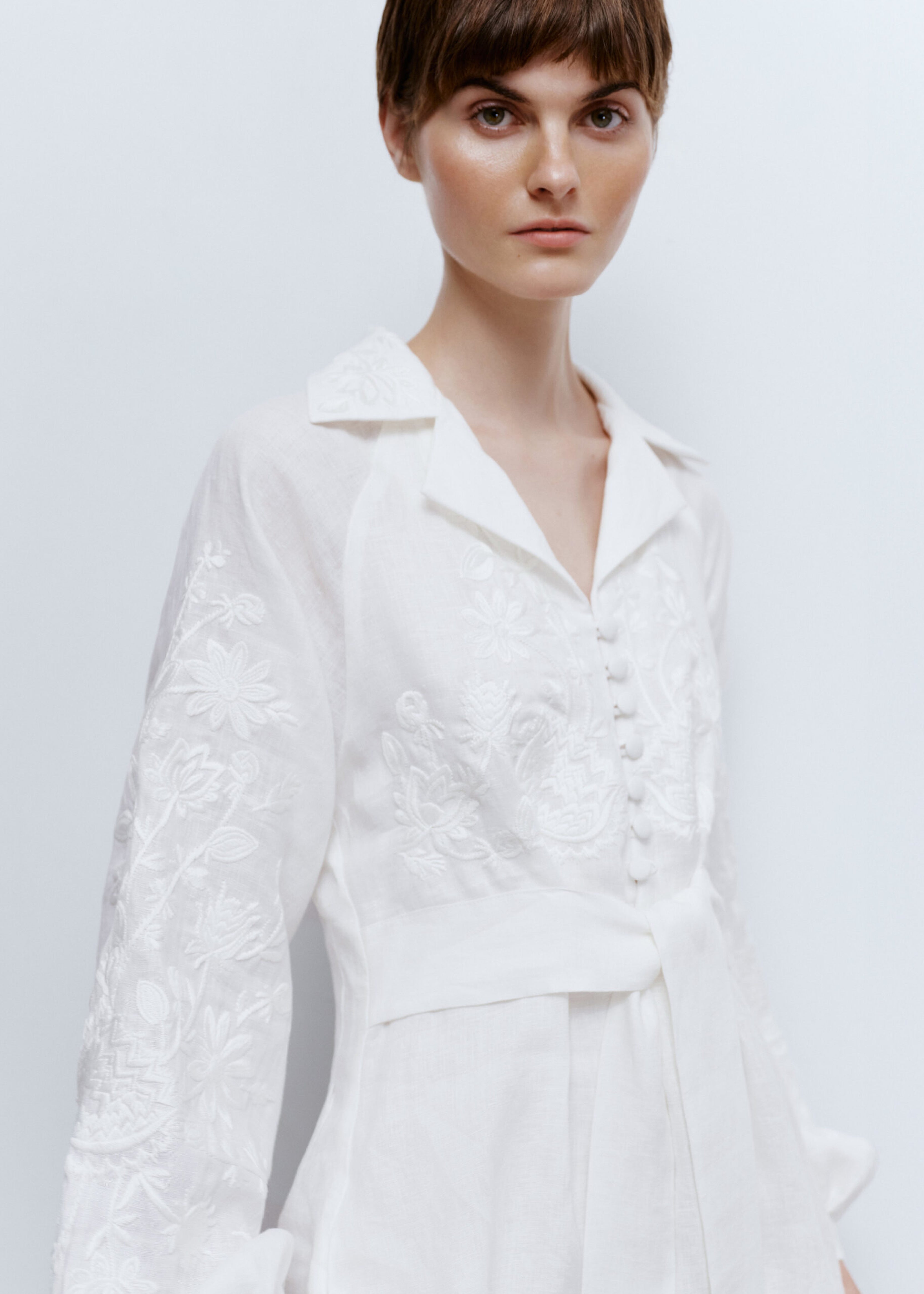 Dress “Nagidka” white ornament