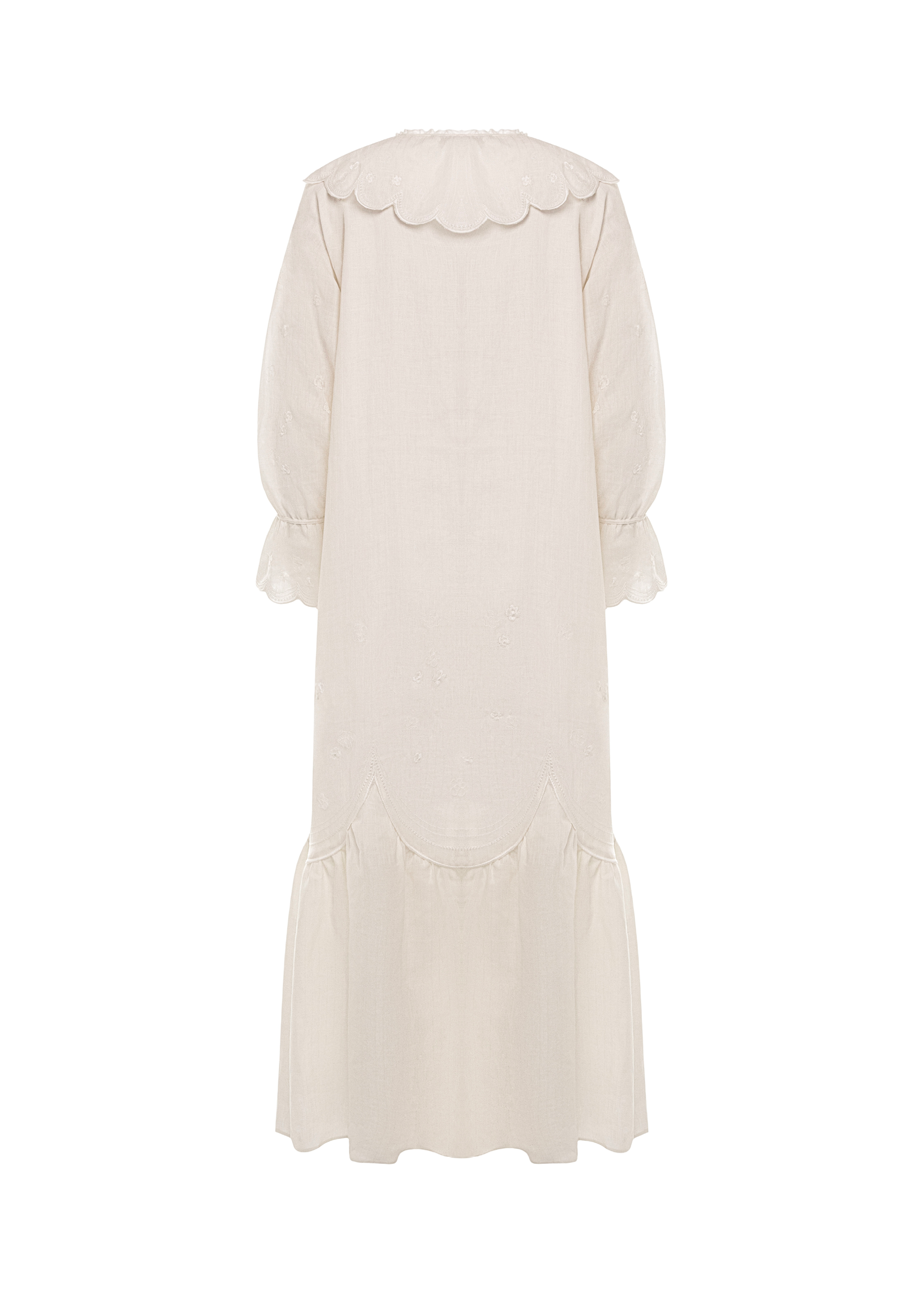 Dress “Ode” with white embroidery