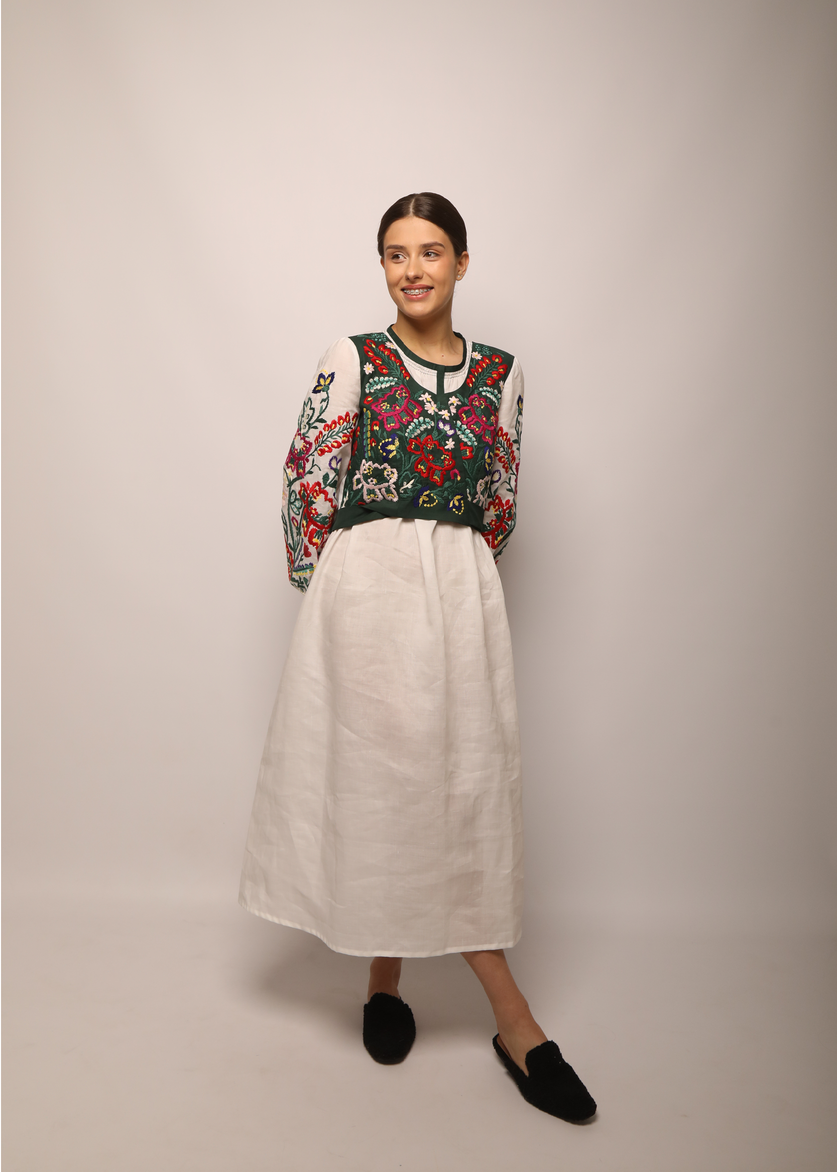 Dress with traditional embroidery “Opillia”