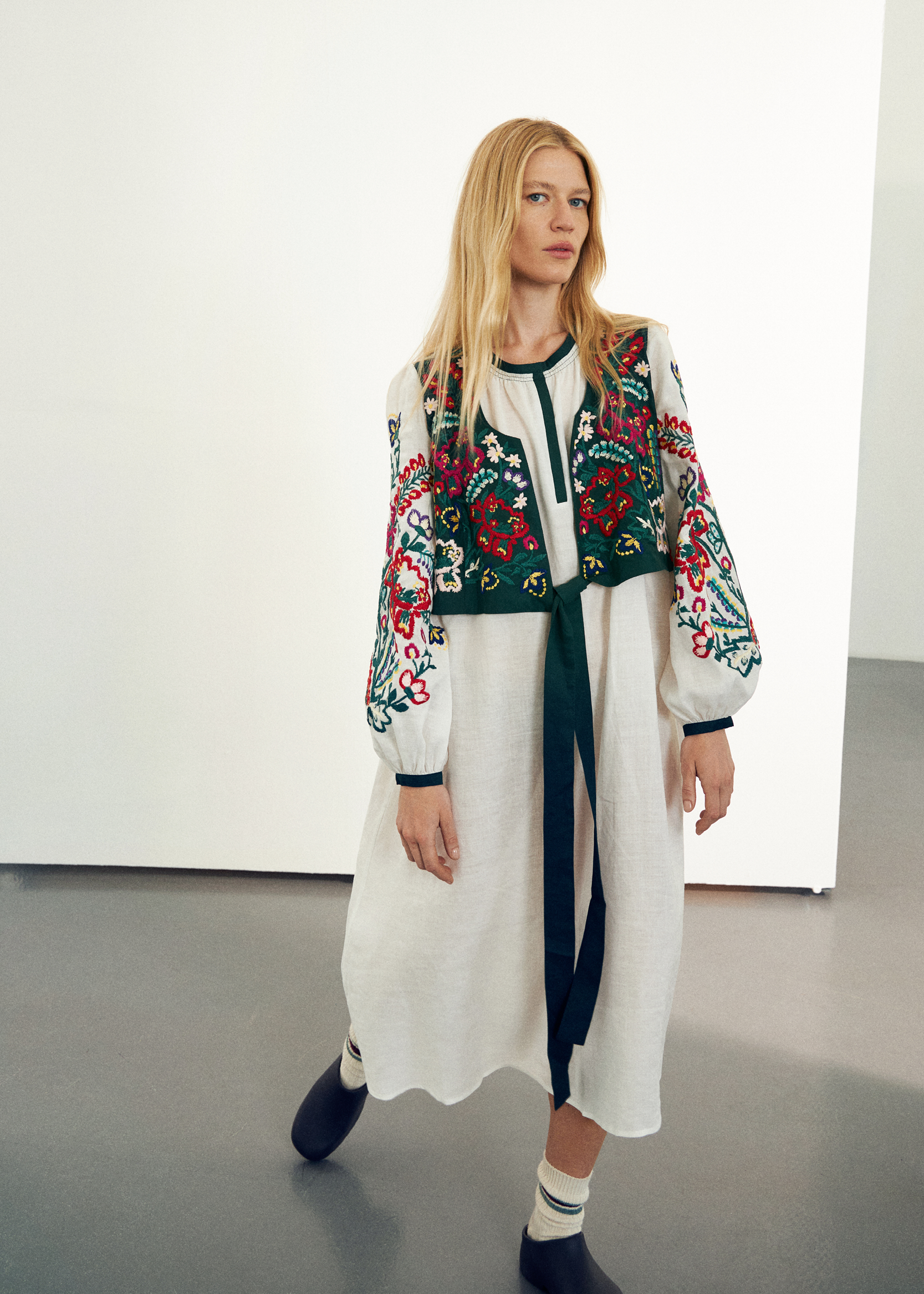 Dress with traditional embroidery “Opillia”
