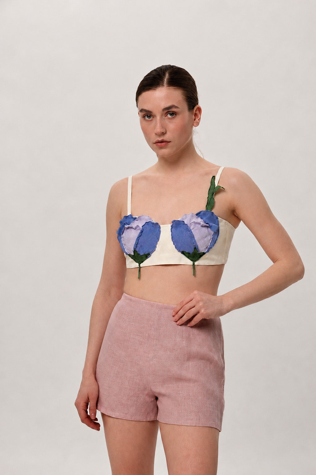 Flower top (butter/lavender)
