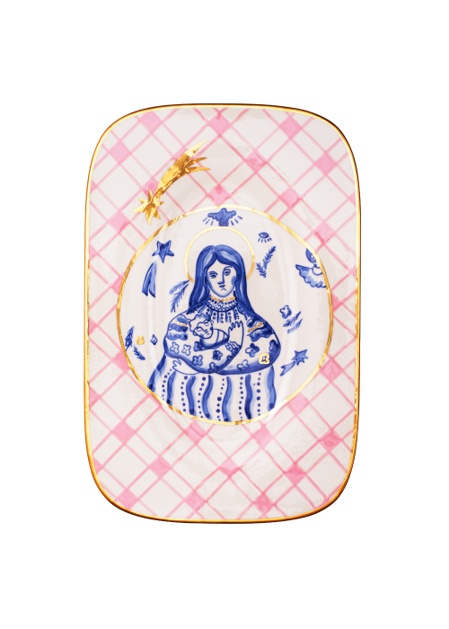 Rectangular Plate with Virgin Mary