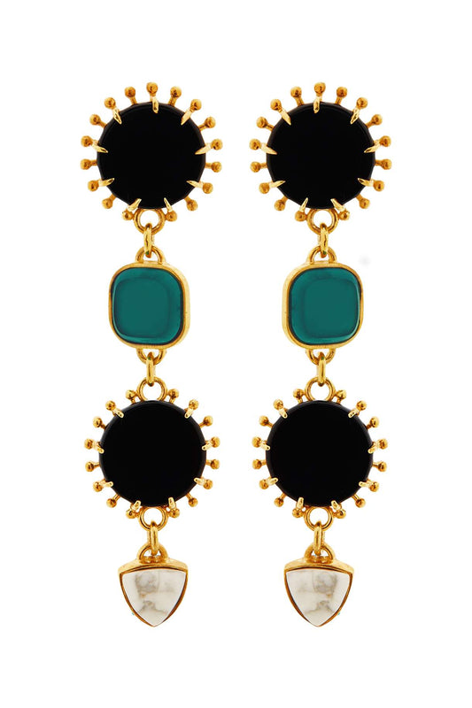 Earrings Atlas green