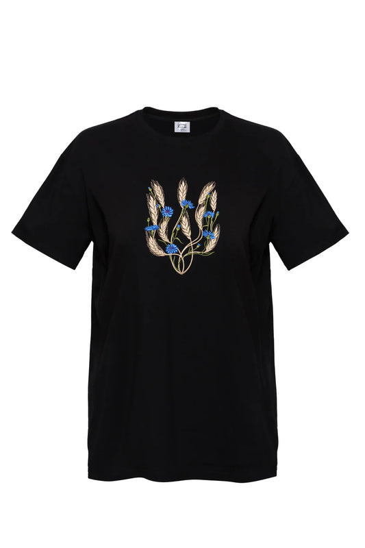 T-Shirt "Blossoming Trident" center print