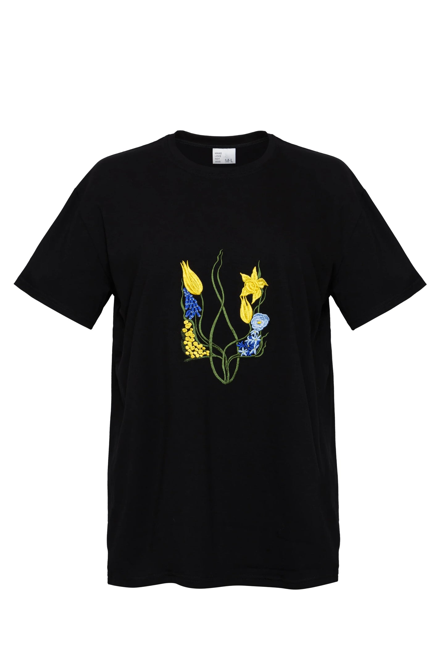 T-shirt "Blossoming Trident" center print