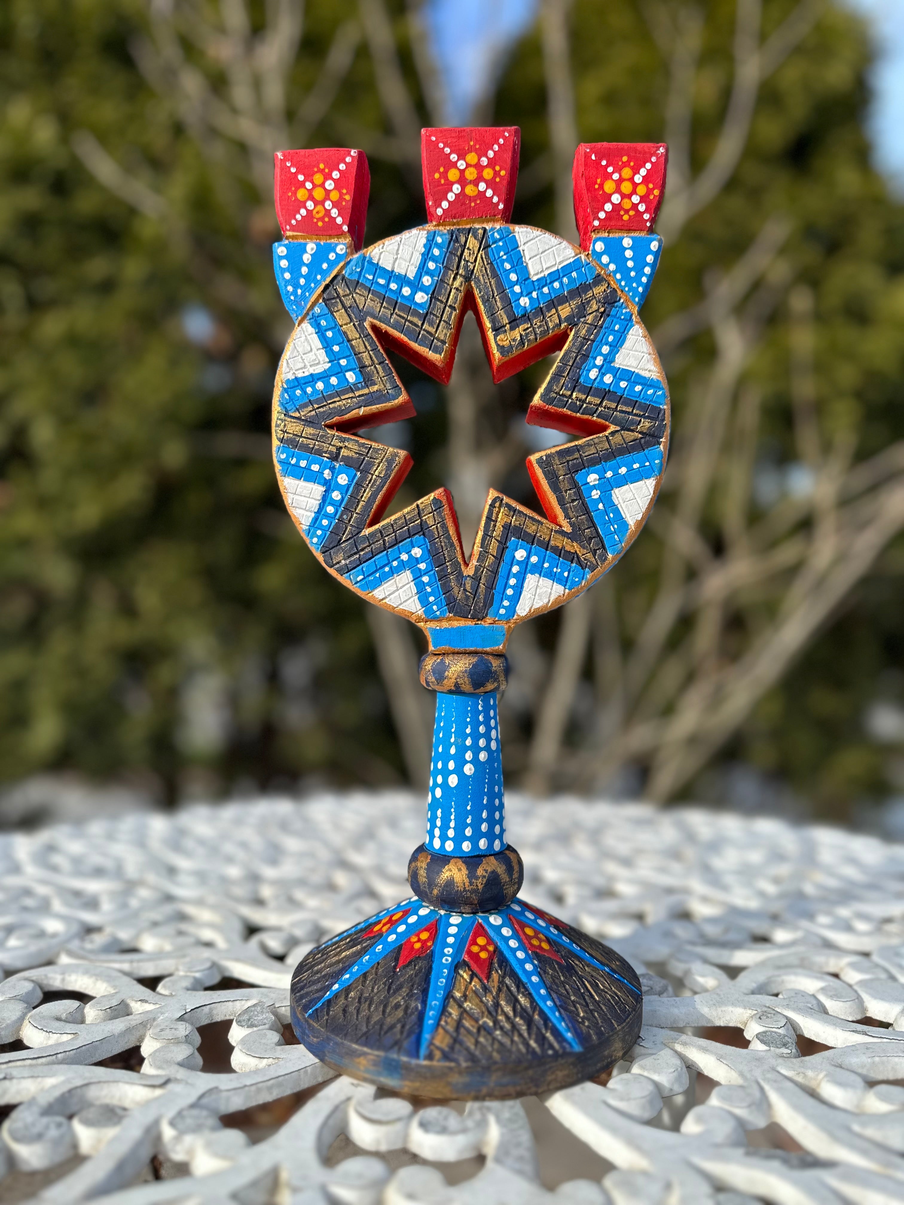 Дерев'яний свічник (зірка)