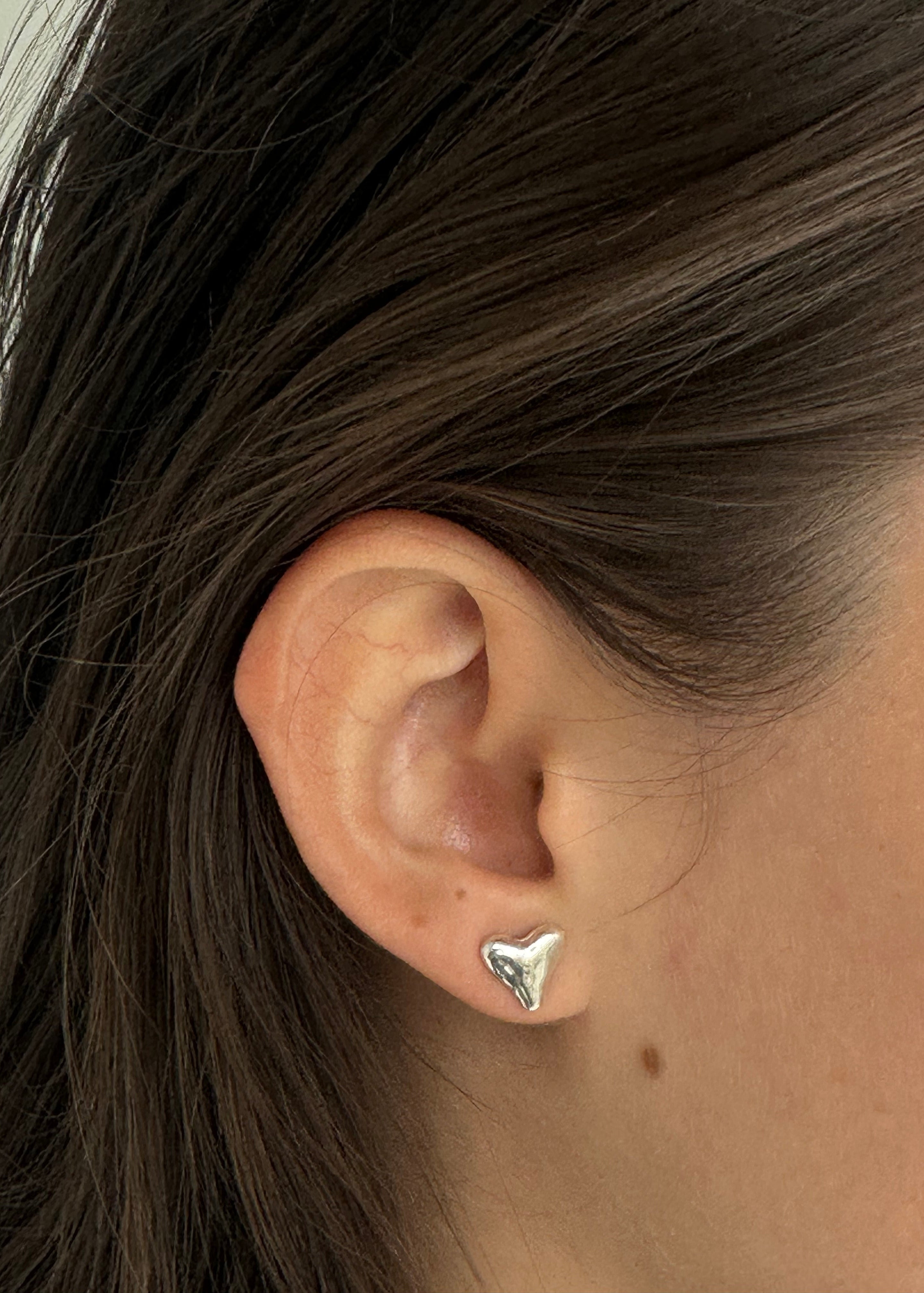 Earrings Heart (Silver)