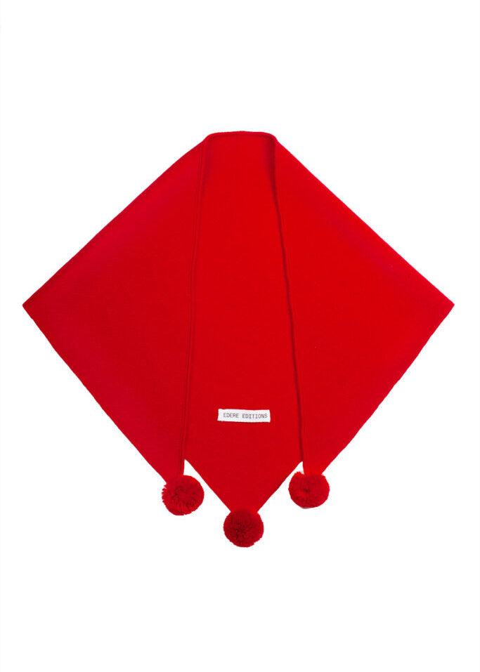 Pupu Merino Scarf in Flame Red
