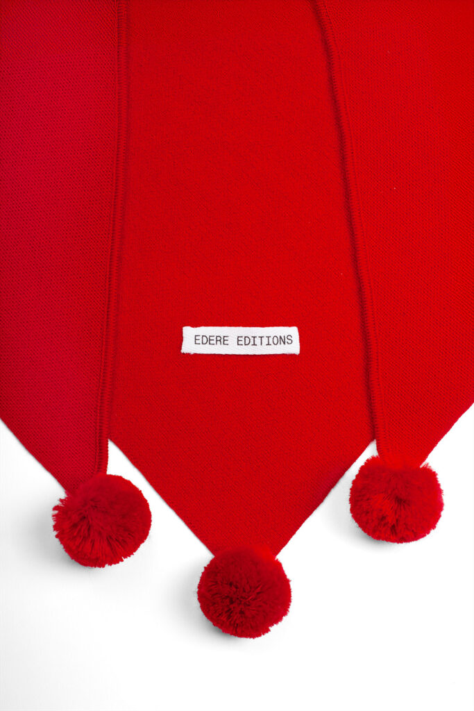 Pupu Merino Scarf in Flame Red