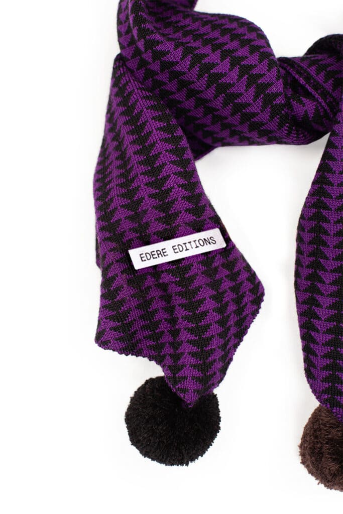 Couсou Merino Scarf in Black / Licorice Color