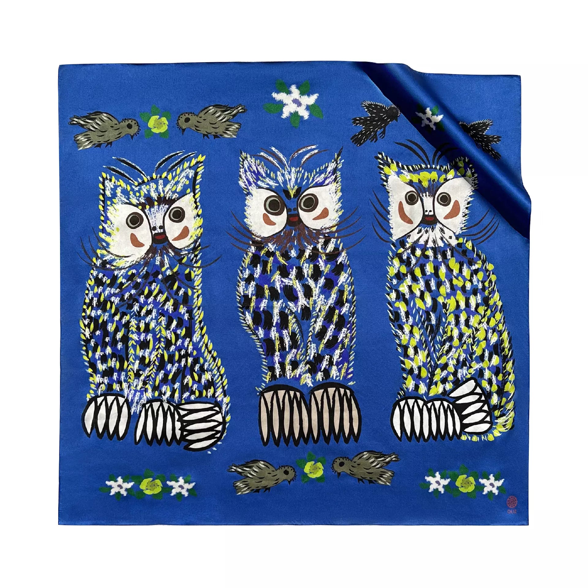 UNITED24 & OLIZ: silk scarf "Leopards" Polina Raiko