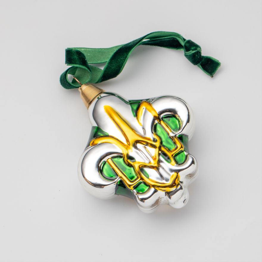 Hand-painted glass ornament «Lily»