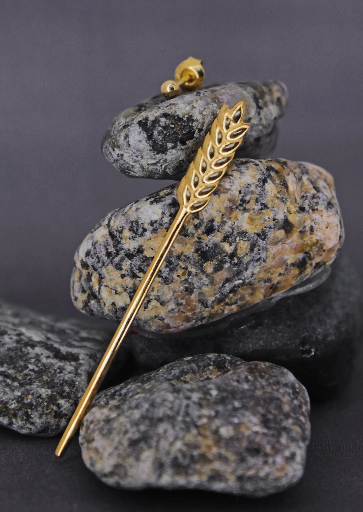 Earrings "Golden Wheat" gold