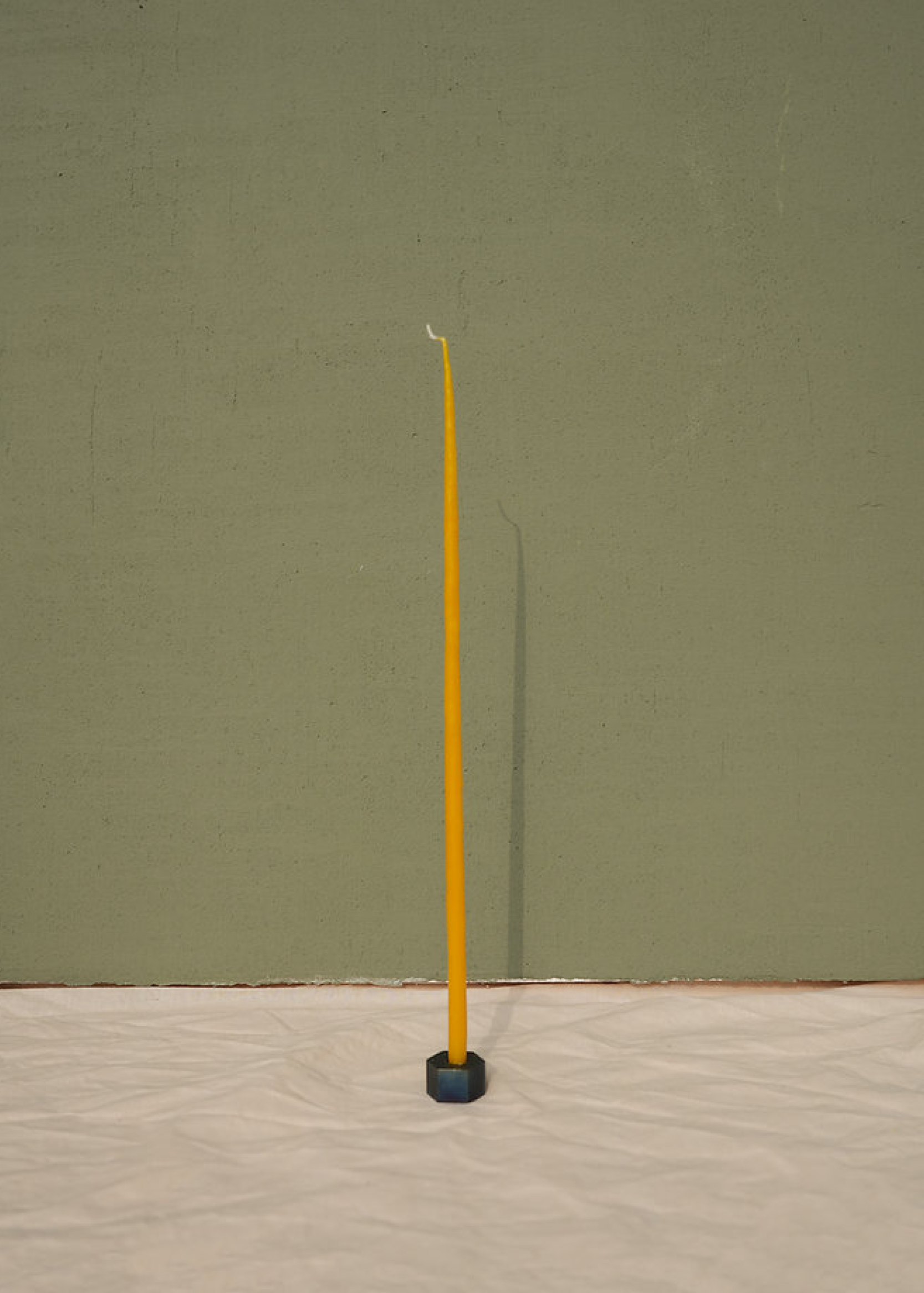 Metal “washer” candle holder